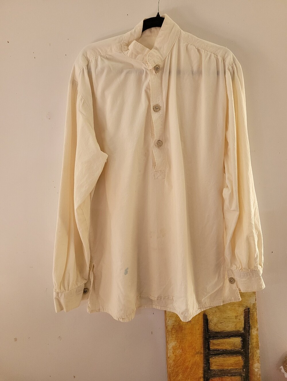 XL off-white peasant-style shirt historical reproduction Oktoberfest Pirate